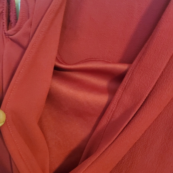 Monteau Girl Girl's Ruffle Faux Wrap Dress‎ in Red Size 12 - Picture 5 of 10